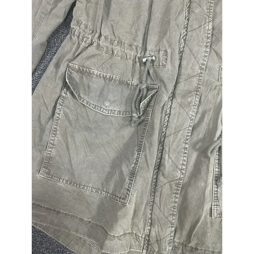 Levi's Jacket Women's Medium‎ Green Military Barn Chore Utility Zip Snap Army